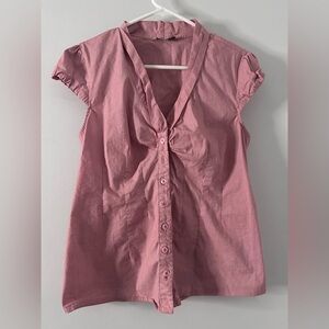 Elegant Mauve Button-Down Shirt for Women